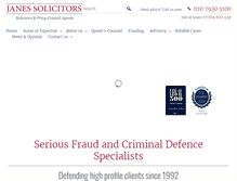 Tablet Screenshot of janes-solicitors.co.uk